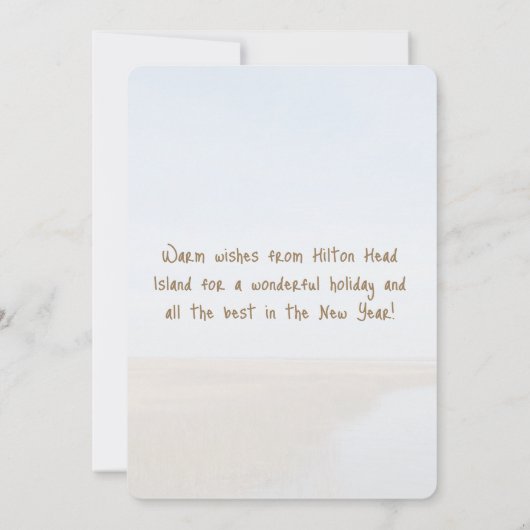 Joyeux Noël au Pays Bas Hilton Head Island Carte (Dos)