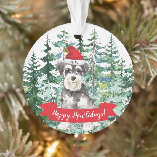 Joyeux Noël au Schnauzer de Schnauzer Miniature (Arbre)