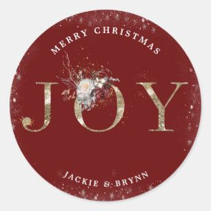 joyeux Noël autocollant cadeau de vacances envelop