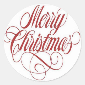 Joyeux Noël! Autocollant circulaire grand format p