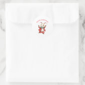 JOYEUX NOËL AUTOCOLLANT LAPIN RÉTRO (Sac)