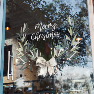 Joyeux Noël   Autocollant pour fenêtre de fête