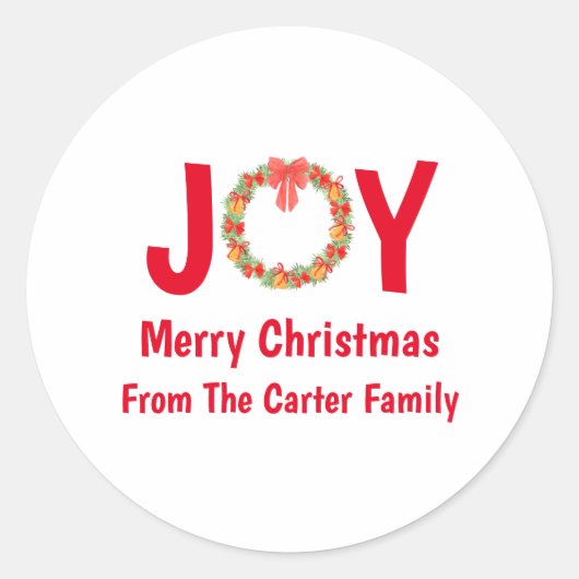 Joyeux Noël Autocollants Joyeux (Devant)