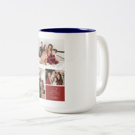 Joyeux Noël avec Bonheur Mug de la famille (Devant droit)