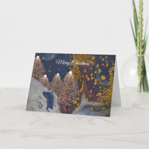 Joyeux Noël avec Carte de remerciements de Lit Tre