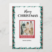 Joyeux Noël avec carte de vacances photo (Devant / Derrière)