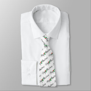 Joyeux Noël avec Cravate Holly Trim