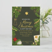 Joyeux Noël avec devis Carte de vacances (Debout devant)