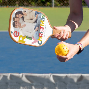 Joyeux Noël avec la raquette de pickleball de la f
