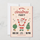 Joyeux Noël avec Père Noël Invitation (Dos)