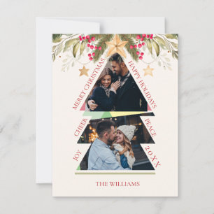 Joyeux Noël avec photo multiples Carte de vacances