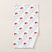 Joyeux Noël avec Santa Hat (Serviette à main)