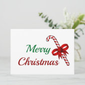 Joyeux Noël avec Sucre de canne Carte de vacances (Debout devant)