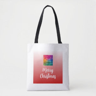 Joyeux Noël avec votre photo sac à main moyen