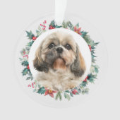 Joyeux Noël Baies Photo de chien personnalisé (devant)