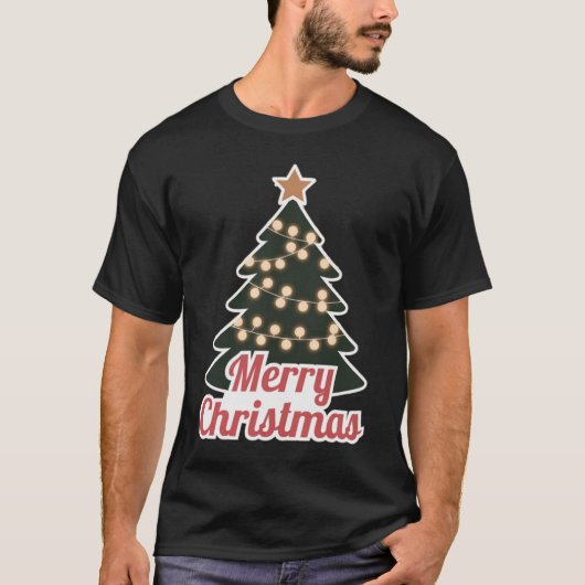 Joyeux Noël Basic Dark T-Shirt : Festive New Mo (Devant)
