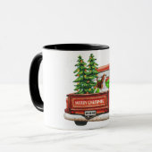 Joyeux Noël Beagle chien Mug (Devant gauche)
