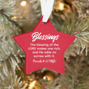 Joyeux Noël Bénédiction Bible Verse Red Star