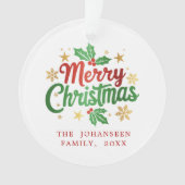 Joyeux Noël Berry Gold Stations Snowflakes Famille (devant)