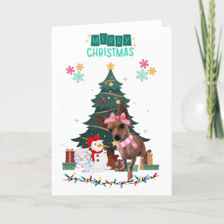 Joyeux Noël Bidi la carte Chihuahua