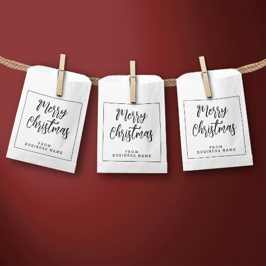 Joyeux Noël blanc de | Mini sacs en papier