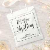 Joyeux Noël blanc de | Mini sacs en papier (Coupé)