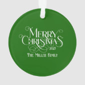 Joyeux Noël blanc Festif Retro Typographie (dos)