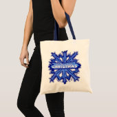 Joyeux Noël blanc flacon de neige réutilisable sac (Devant (produit))