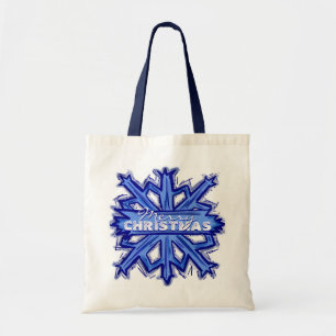 Joyeux Noël blanc flacon de neige réutilisable sac