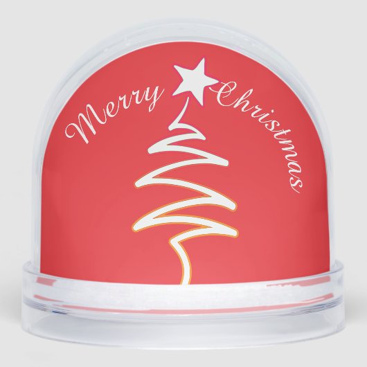 Joyeux Noël blanc Scribble Tree + Star Red (Avant)