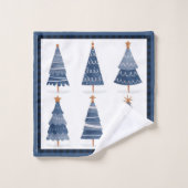 joyeux Noël bleu (Gant de toilette)