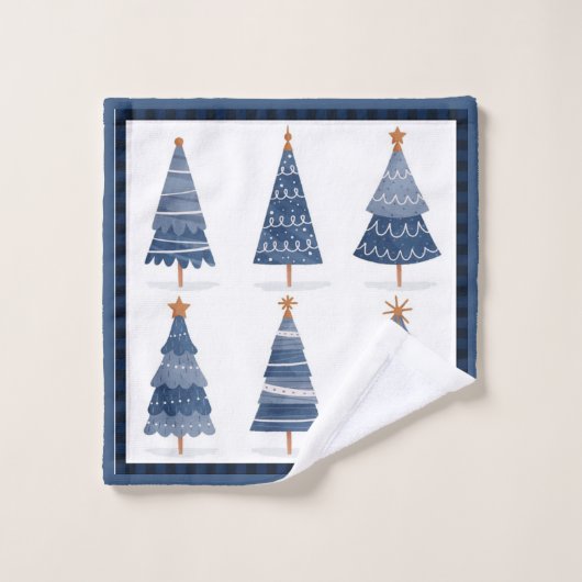 joyeux Noël bleu (Gant de toilette)