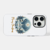 Joyeux Noël bleu et or (Verso Horizontal)