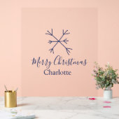 Joyeux Noël bleu flocons ajouter nom fêtes (Mariage)