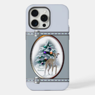 Joyeux Noël bleu mignon Greyhound italien