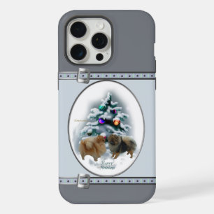 Joyeux Noël Bleu Mignon Pomeranian Fêtes de fin d'