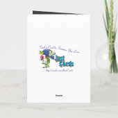 Joyeux Noël bleu moderne carte de Noël (Dos)