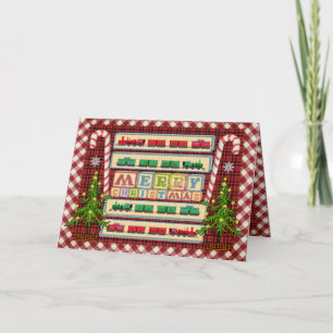 Joyeux Noël Bloc fête Carte de Noël personnalisée