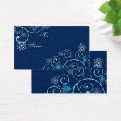 Joyeux Noël Blue Snowflakes Tags cadeaux (Bureau)