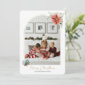 Joyeux Noël Boho Photo Arch Carte de vacances (Debout devant)