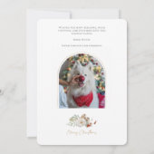 Joyeux Noël Boho Photo Arch Carte de vacances (Dos)