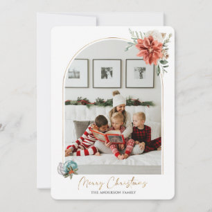 Joyeux Noël Boho Photo Arch Carte de vacances