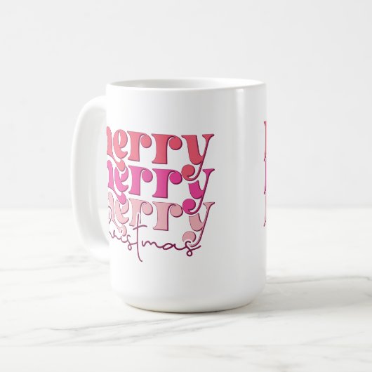 Joyeux Noël Boire du café Mug (Devant gauche)