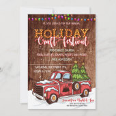 Joyeux Noël Bois Artisanat Festival Invitation (Devant)