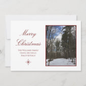 Joyeux Noël Bois d'hiver Carte de vacances (Devant)