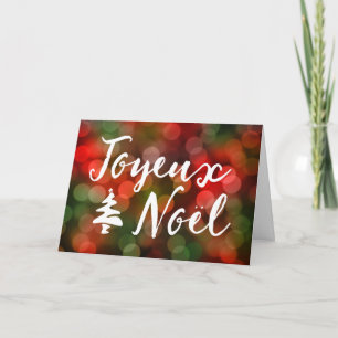 Joyeux Noël bokeh Feestdagen Kaart