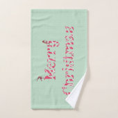 Joyeux Noël bonbon tourbillon hiver Gnome Polka Do (Serviette à main)