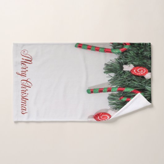 Joyeux Noël, bonbons de Noël (Serviette à main)