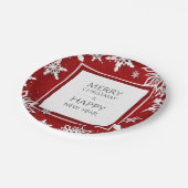 Joyeux Noël/Bonne Année Assiettes en papier 7” (Angle)