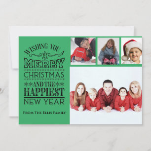 Joyeux Noël, Bonne Année Carte de vacances photo